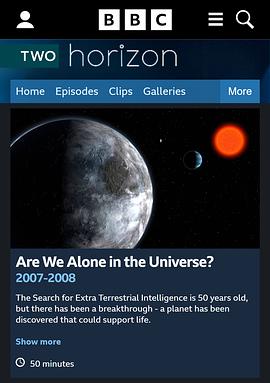 地平线系列：我们并不孤单 Horizon: Are We Alone in the Universe？